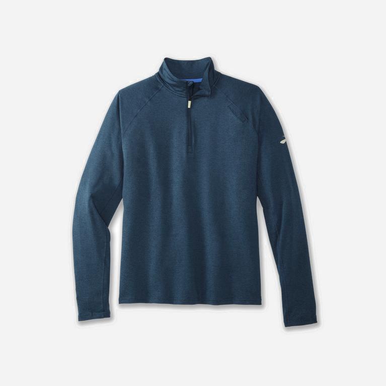 Brooks Dash 1/2 Zip Løpejakker Herre Tilbud - Indigo - Norge (XYI234598)